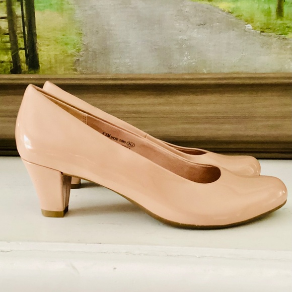 Aerosole Shore thing heels Blush Nude pumps 2” chunky heel size 8.5M Event Party - Picture 9 of 15